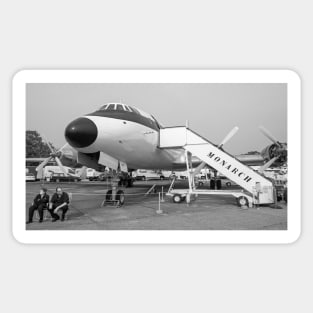 Monarch Air, Duxford Air Show 2021, Cambridge Black and white Sticker